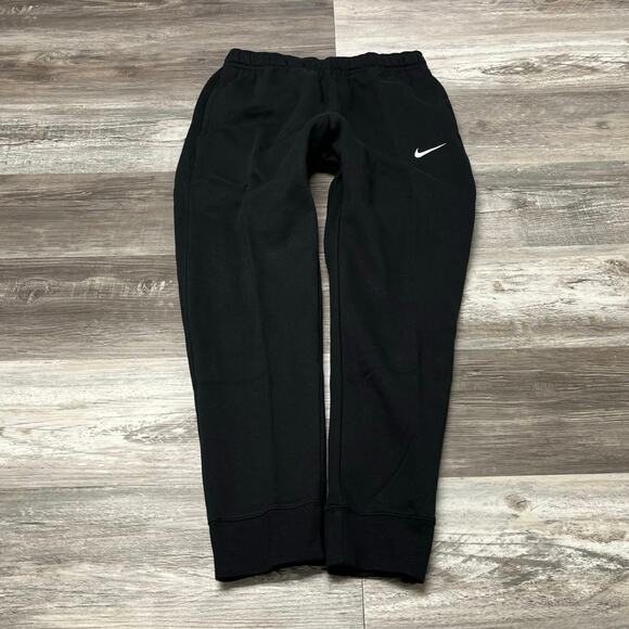 Nike Sportswear Black Mens S Mini Swoosh‎ Active Club Fleece Jogger Sweatpants - Picture 1 of 12
